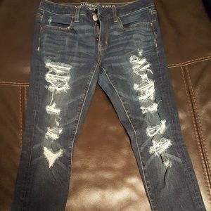 Girls size 2 super skinny stretch AE jeans